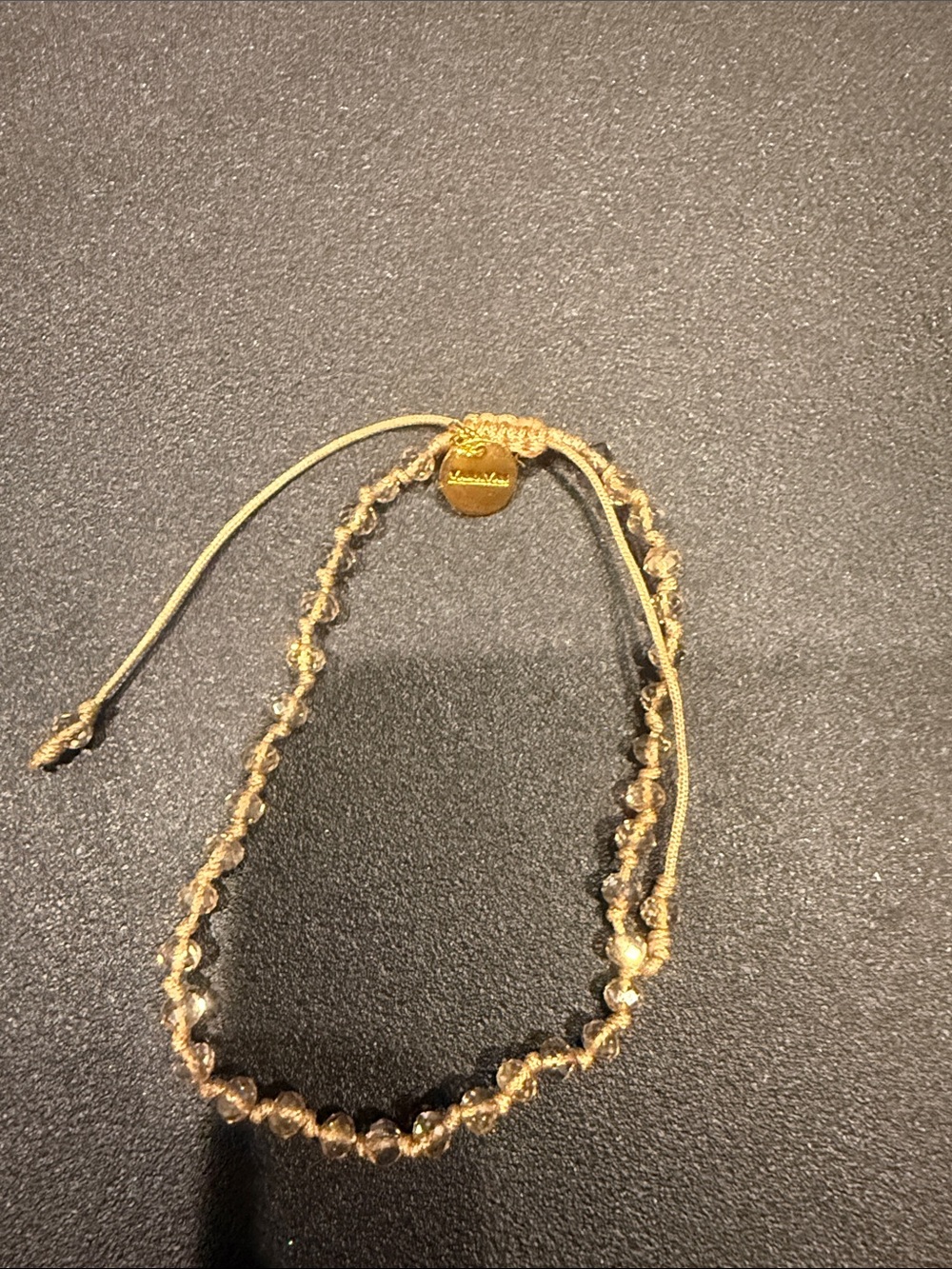 Gold Beaded Adjustable Bracelet